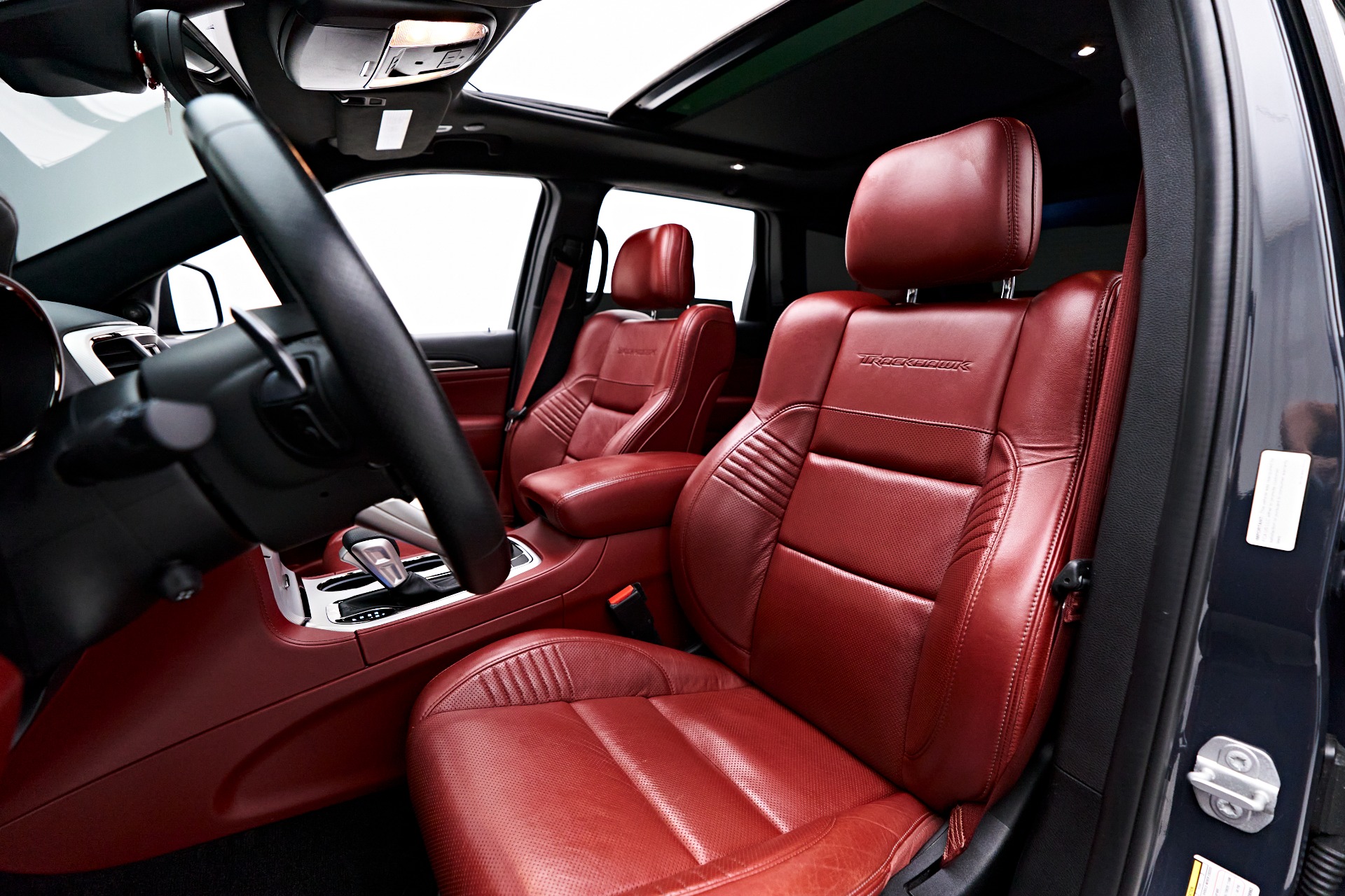 Jeep grand cherokee red leather sales
