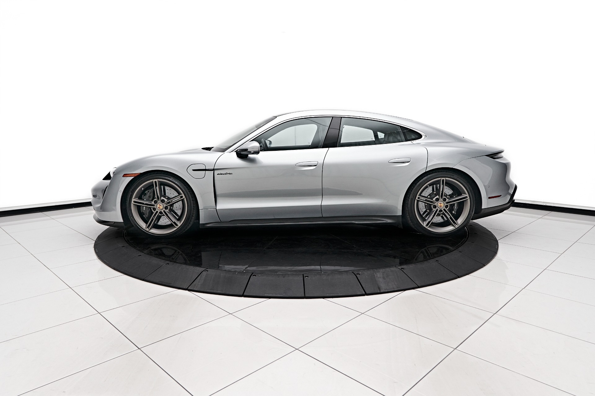 Porsche taycan turbo s silver hotsell